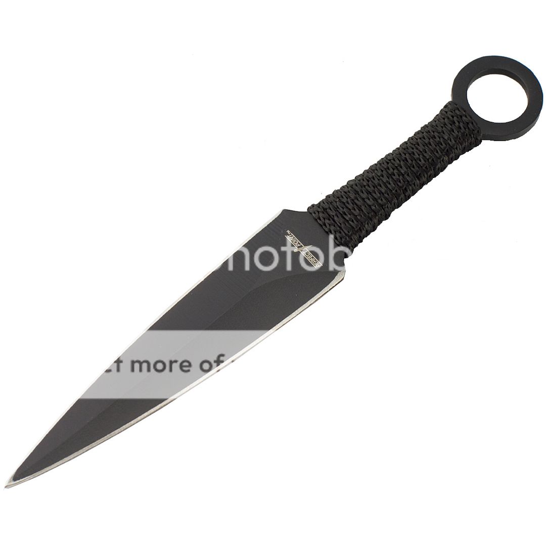 6 PC TACTICAL METAL THROWING KNIFE SET w/ SHEATH Combat Kunai Ninja